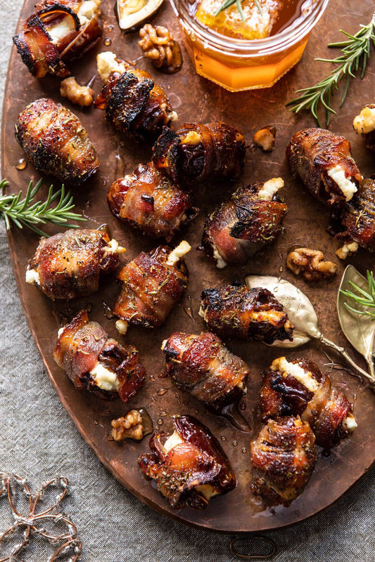 Bacon Wrapped Goat Cheese Stuffed Dates